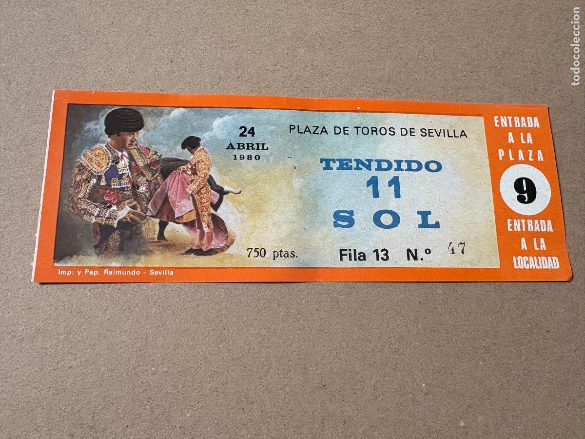 Tauromaquia: B2. ENTRADA DE TOROS DE SEVILLA 1980