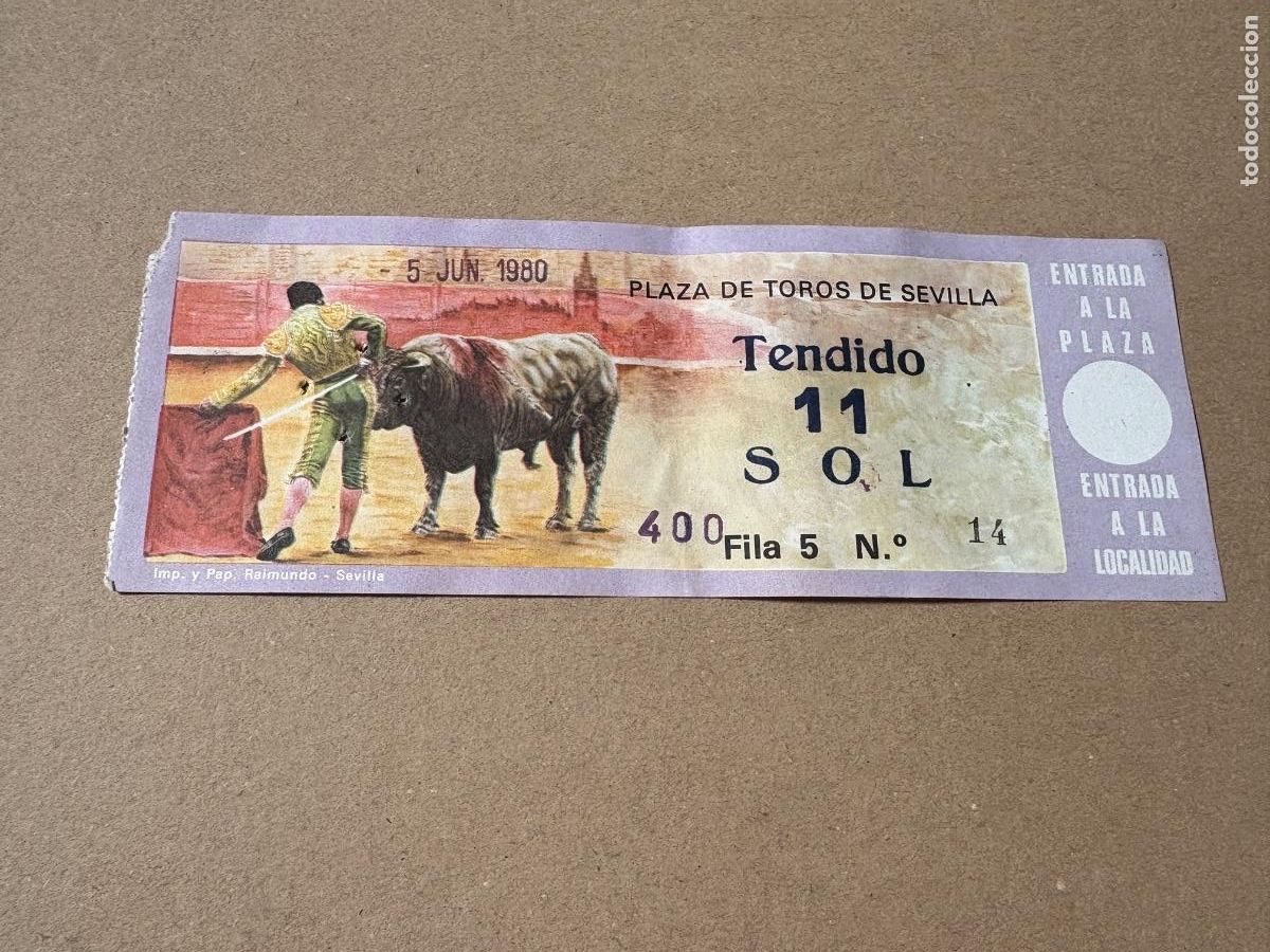 Tauromaquia: B2. ENTRADA DE TOROS DE SEVILLA 1980