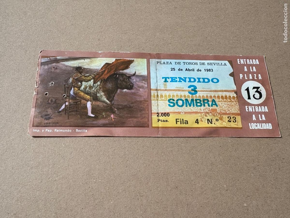 Tauromaquia: B2. ENTRADA DE TOROS DE SEVILLA 1983