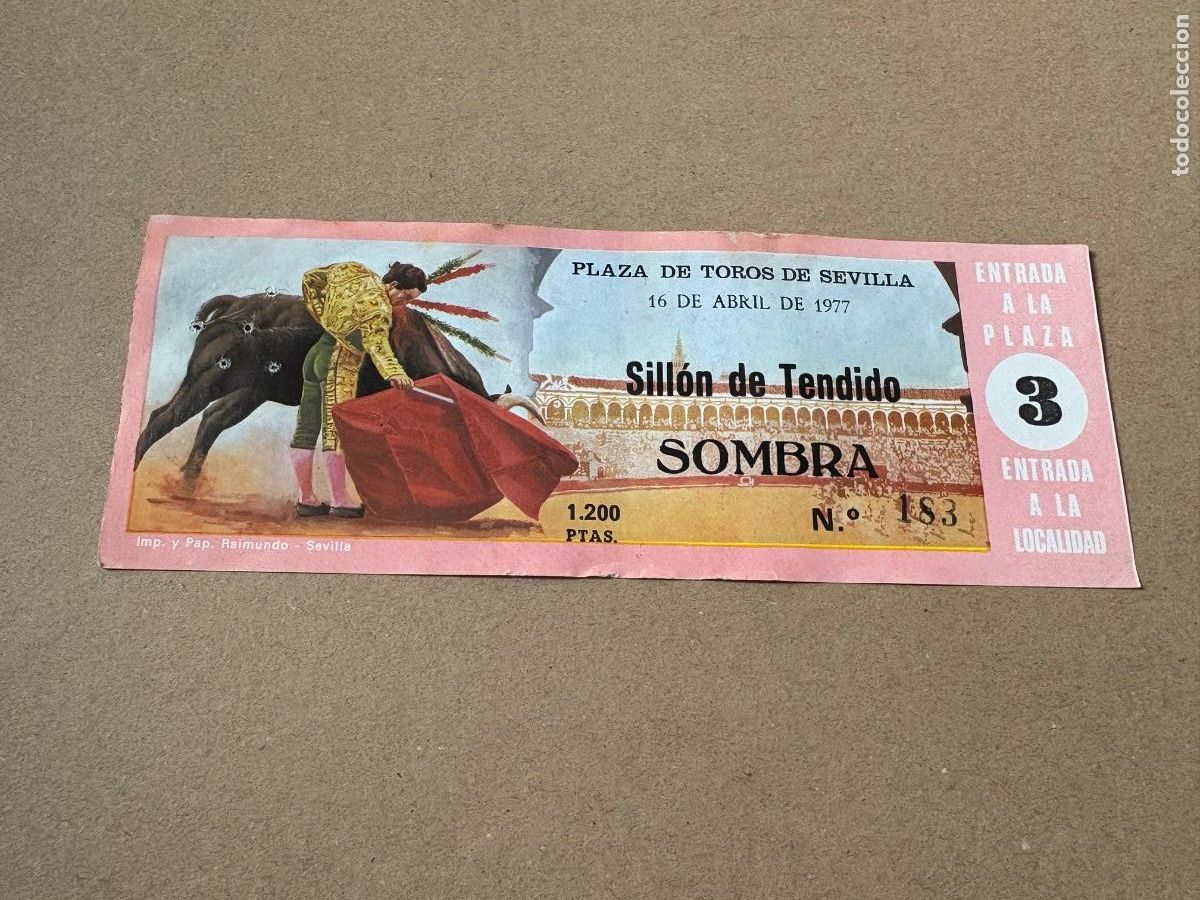Tauromaquia: B2. ENTRADA DE TOROS DE SEVILLA 1977