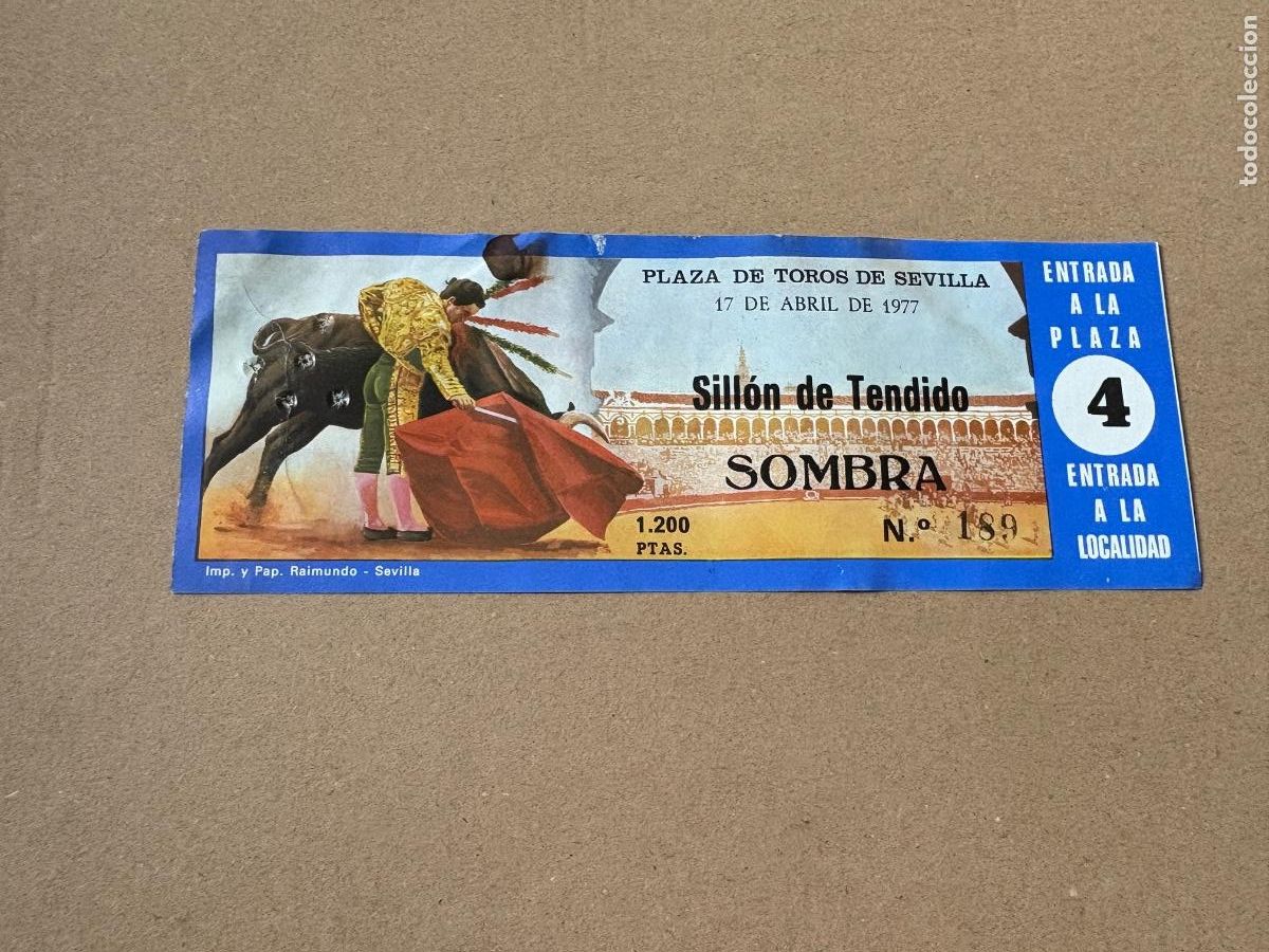 Tauromaquia: B2. ENTRADA DE TOROS DE SEVILLA 1977