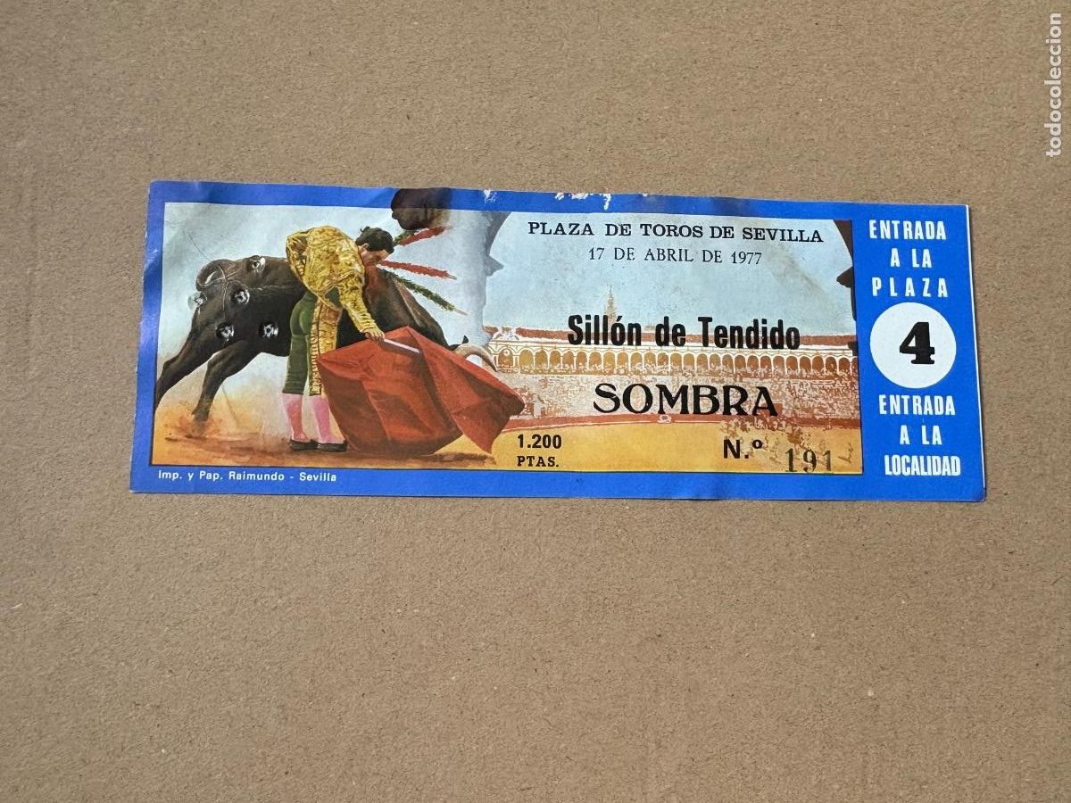 Tauromaquia: B2. ENTRADA DE TOROS DE SEVILLA 1977