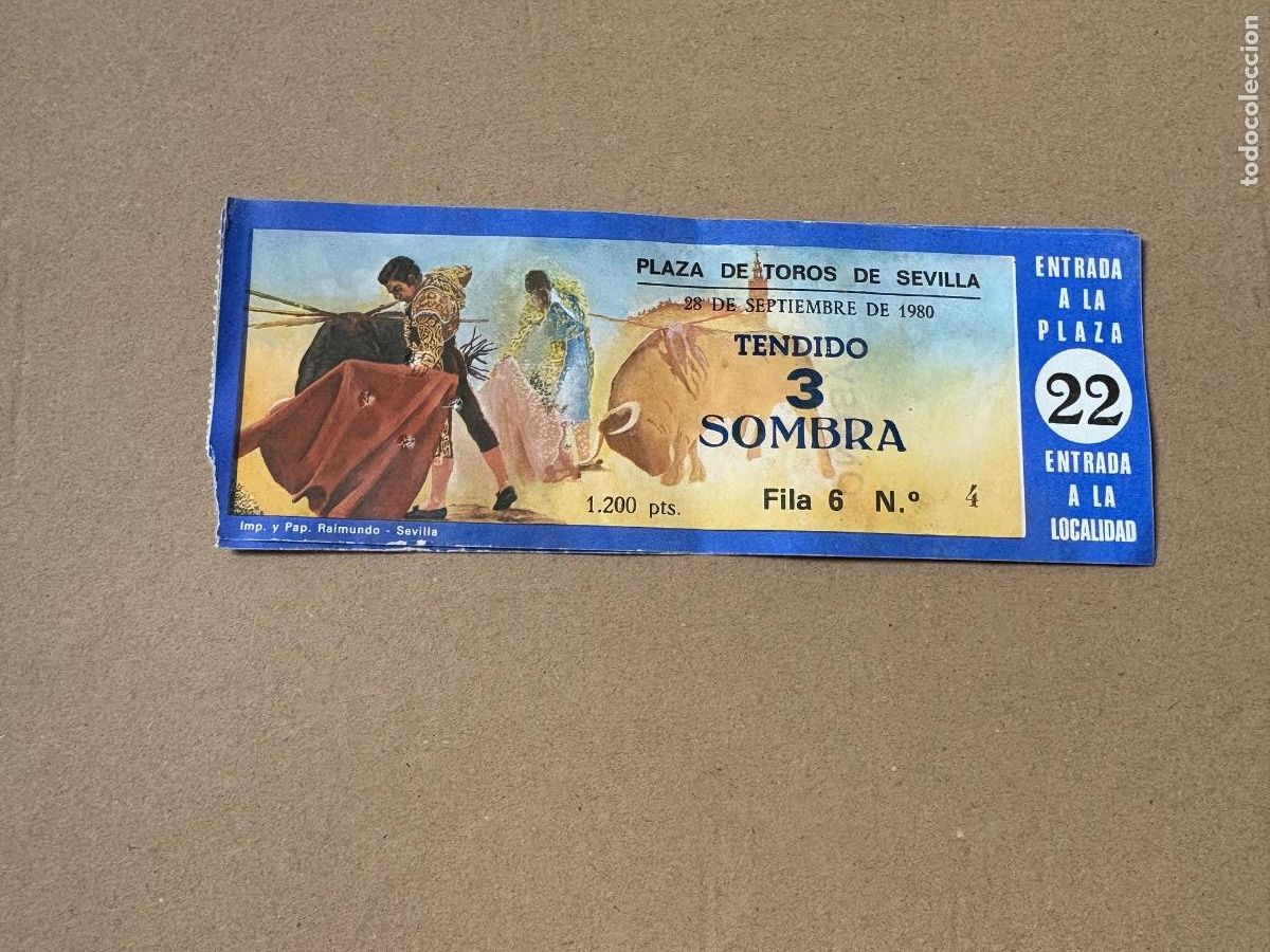 Tauromaquia: B2. ENTRADA DE TOROS DE SEVILLA 1980