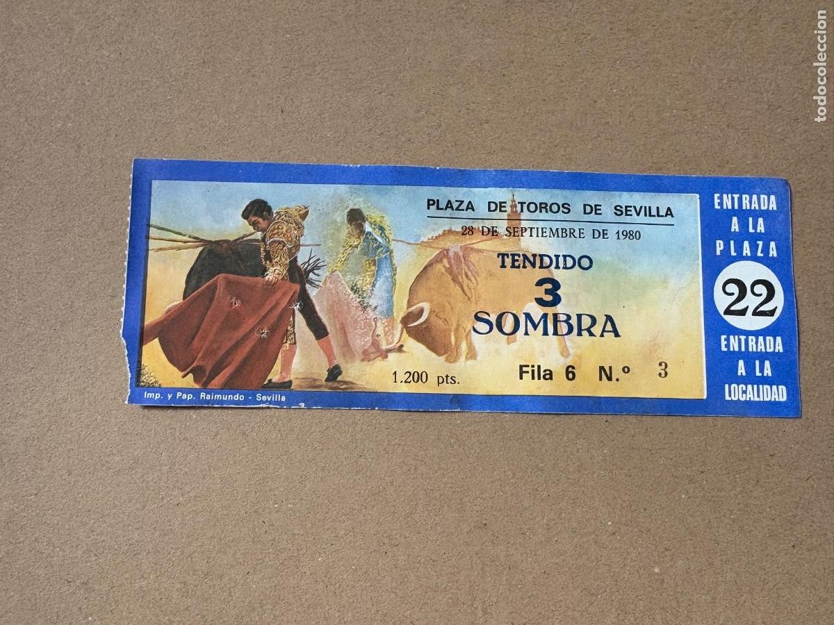 Tauromaquia: B2. ENTRADA DE TOROS DE SEVILLA 1980