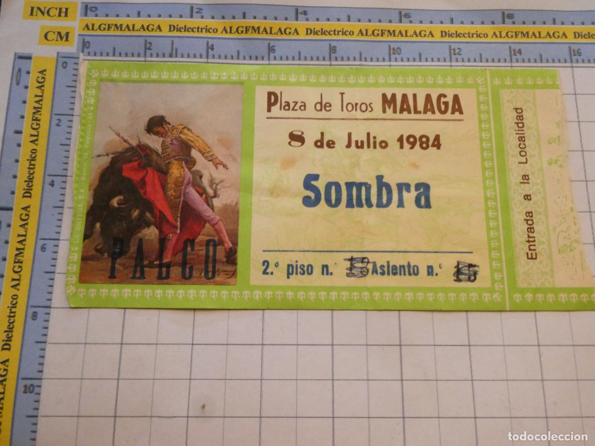 Tauromaquia: ENTRADA TOROS TOREROS CORRIDA PLAZA M&Aacute;LAGA. 8 JULIO 1984. 514