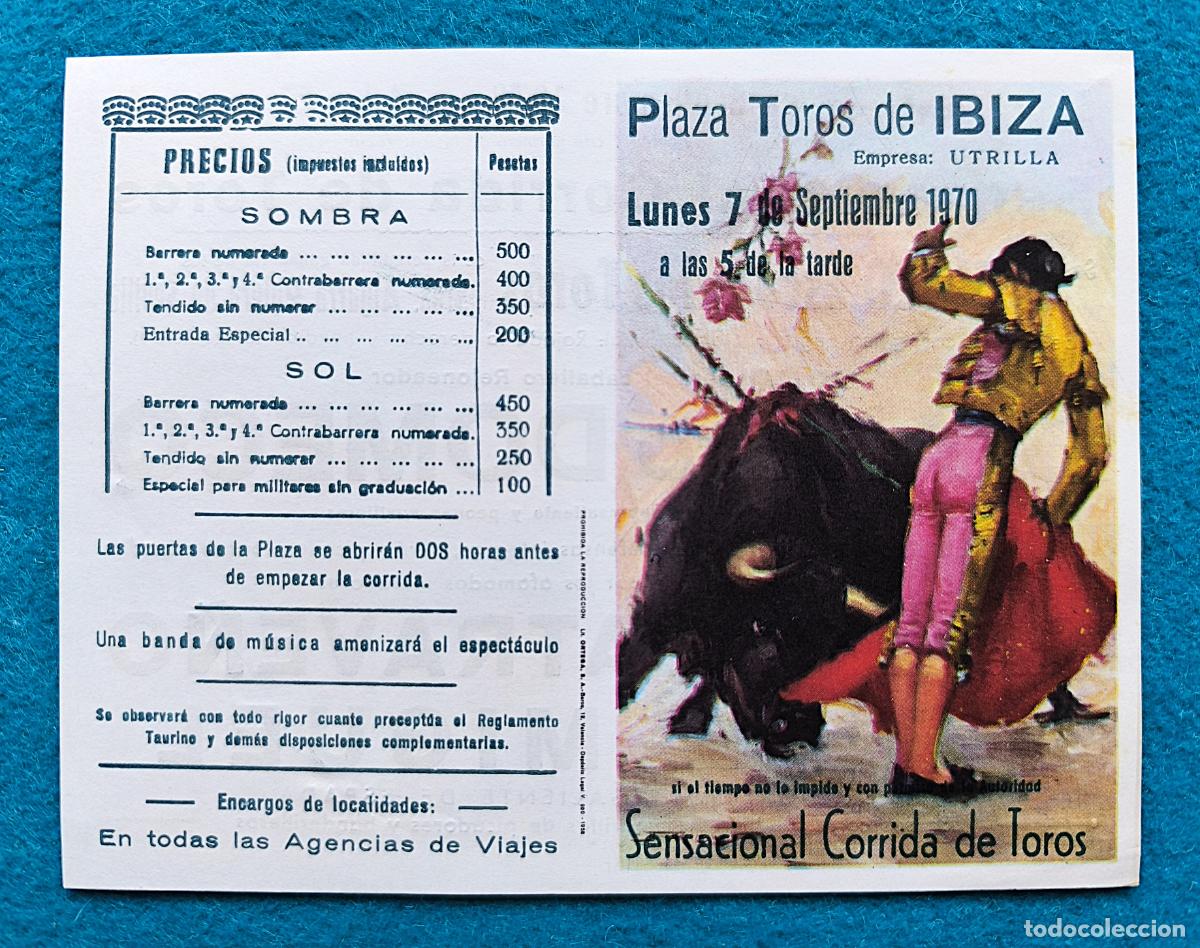 Tauromaquia: RW PROGRAMA TOROS PLAZA IBIZA 1970 DOMECQ CALATRAVE&Ntilde;O RUIZ MIGUEL PTP4