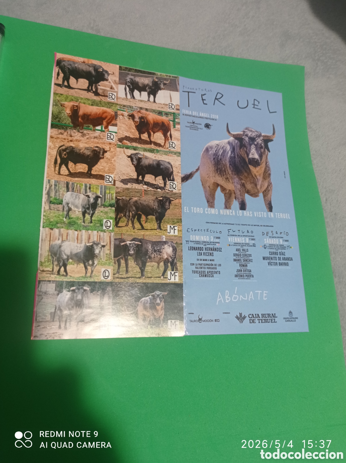 Tauromaquia: Programa Teruel toros 2016