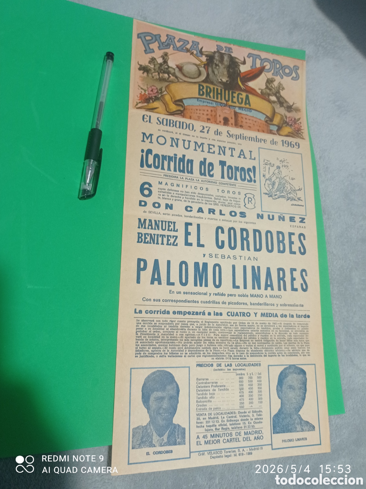 Tauromachia: Cartel toros el cordob&eacute;s