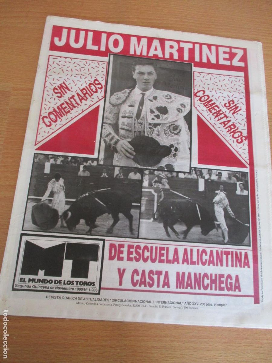 Tauromaquia: REVISTA: EL MUNDO DE LOS TOROS- N&ordm;. 1.236- SEGUNDA QUINCENA DE NOVIEMBRE-1990