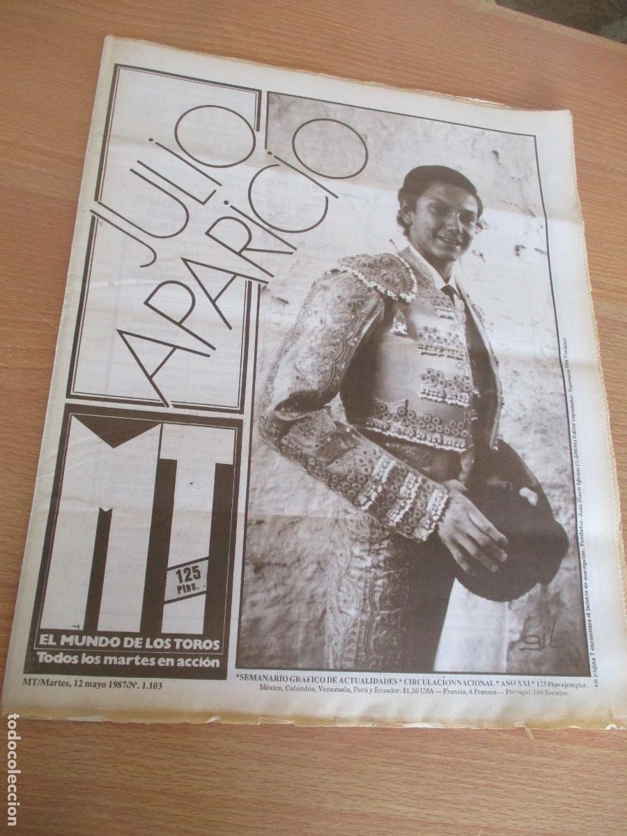 Tauromaquia: REVISTA: EL MUNDO DE LOS TOROS- N&ordm;. 1.103- MARTES 12 DE MAYO - 1987
