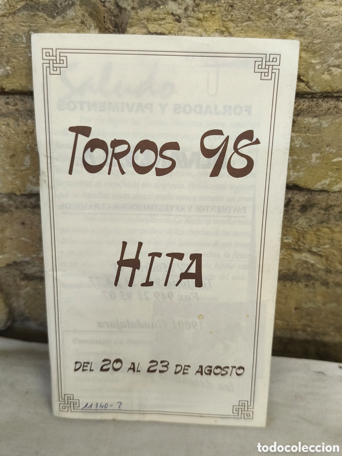 Tauromaquia: TOROS 98 HITA DEL 2O AL 23 DE AGOSTO