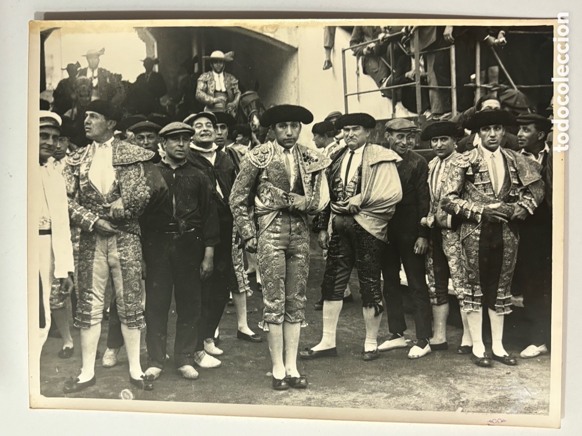 Tauromaquia: Foto original del torero Juan Belmonte Ignacio S&aacute;nchez Mejias y Salvador Freg foto cairo Valencia
