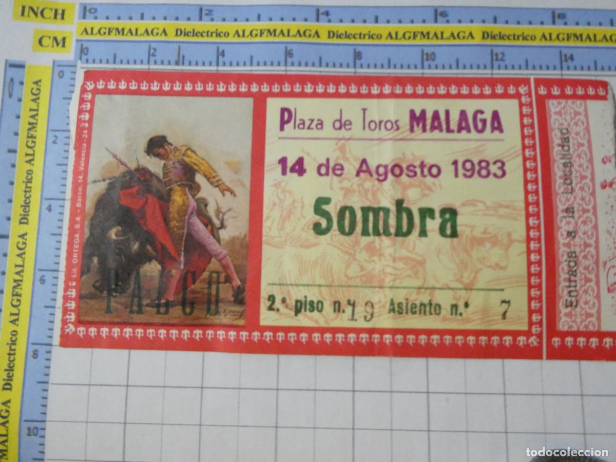 Tauromaquia: ENTRADA TOROS TOREROS CORRIDA PLAZA M&Aacute;LAGA. 14 AGOSTO 1983. 539