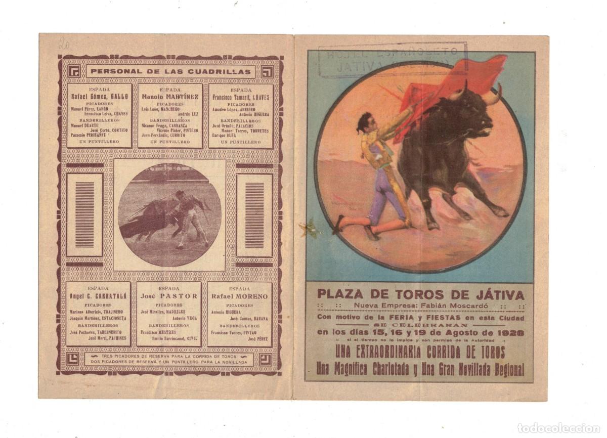 Tauromaquia: PLAZA DE TOROS DE J&Aacute;TIVA 1928