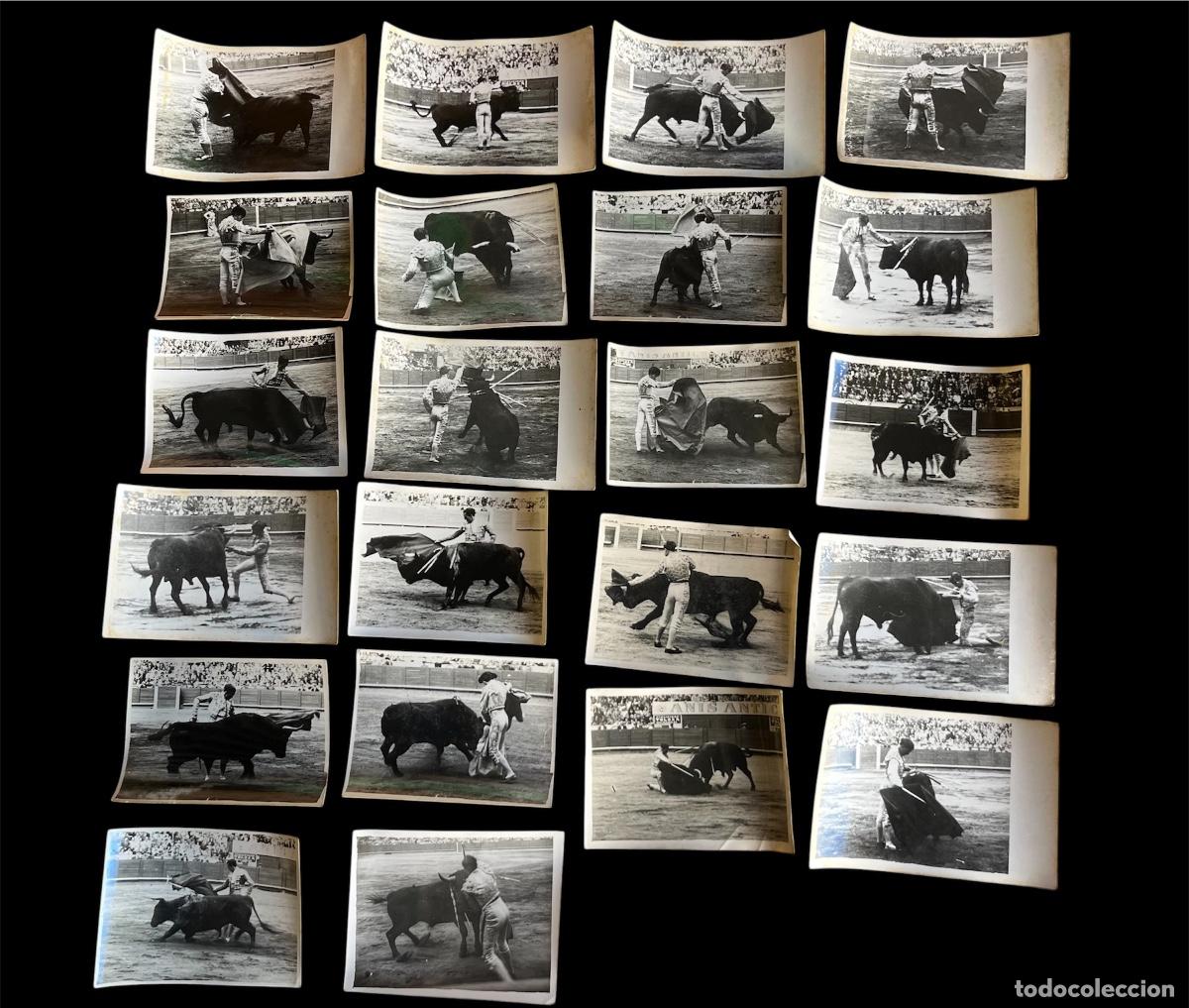 Tauromaquia: LOTE DE 22 FOTOGRAF&Iacute;AS DE MANOLETE FOT&Oacute;GRAFO VALLS TAUROMAQUIA.