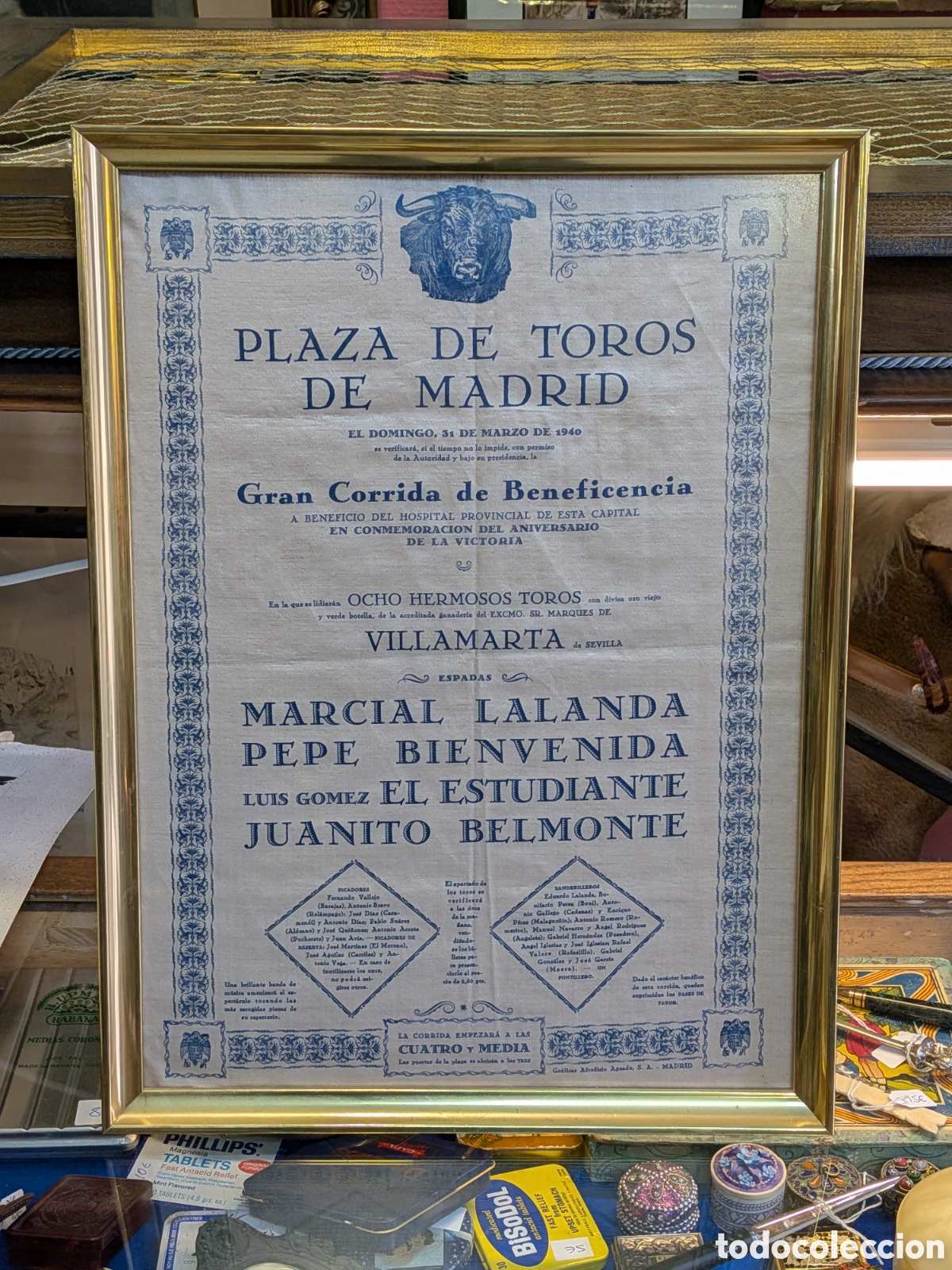 Tauromaquia: Cartel de toros, gran corrida de beneficencia 1940. REF-4572