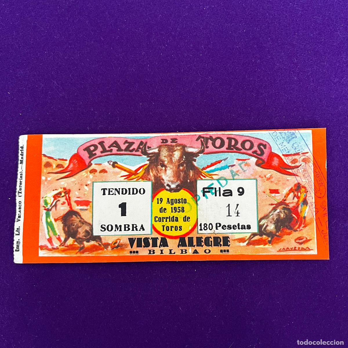 Tauromachie: ENTRADA DE TOROS. VISTA ALEGRE. BILBAO. 1958.