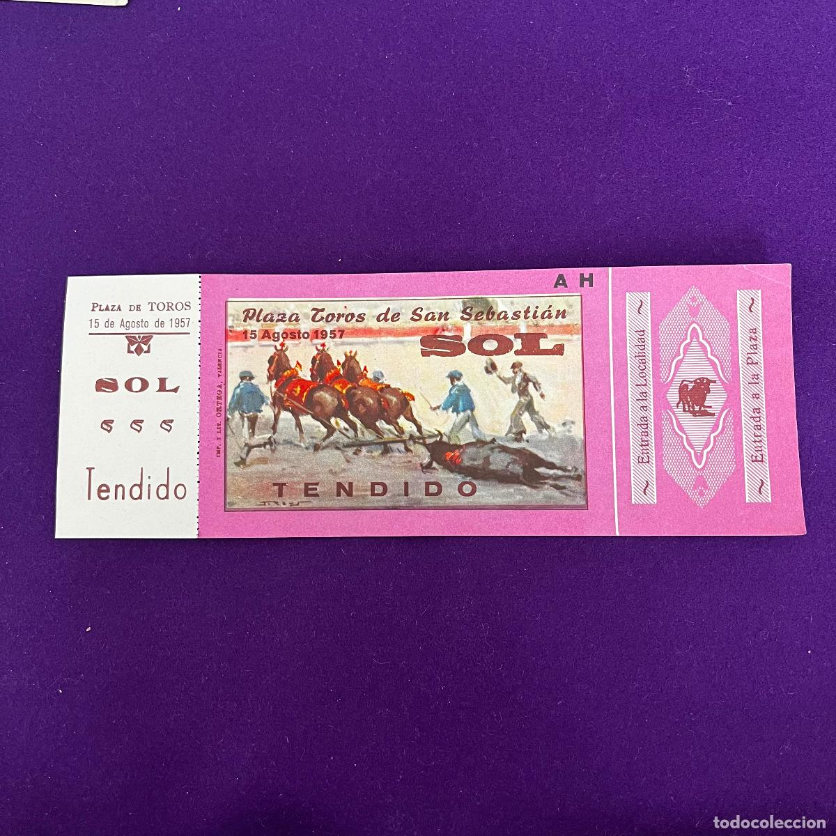 Tauromachie: ENTRADA DE TOROS. SAN SEBASTIAN. 1957.