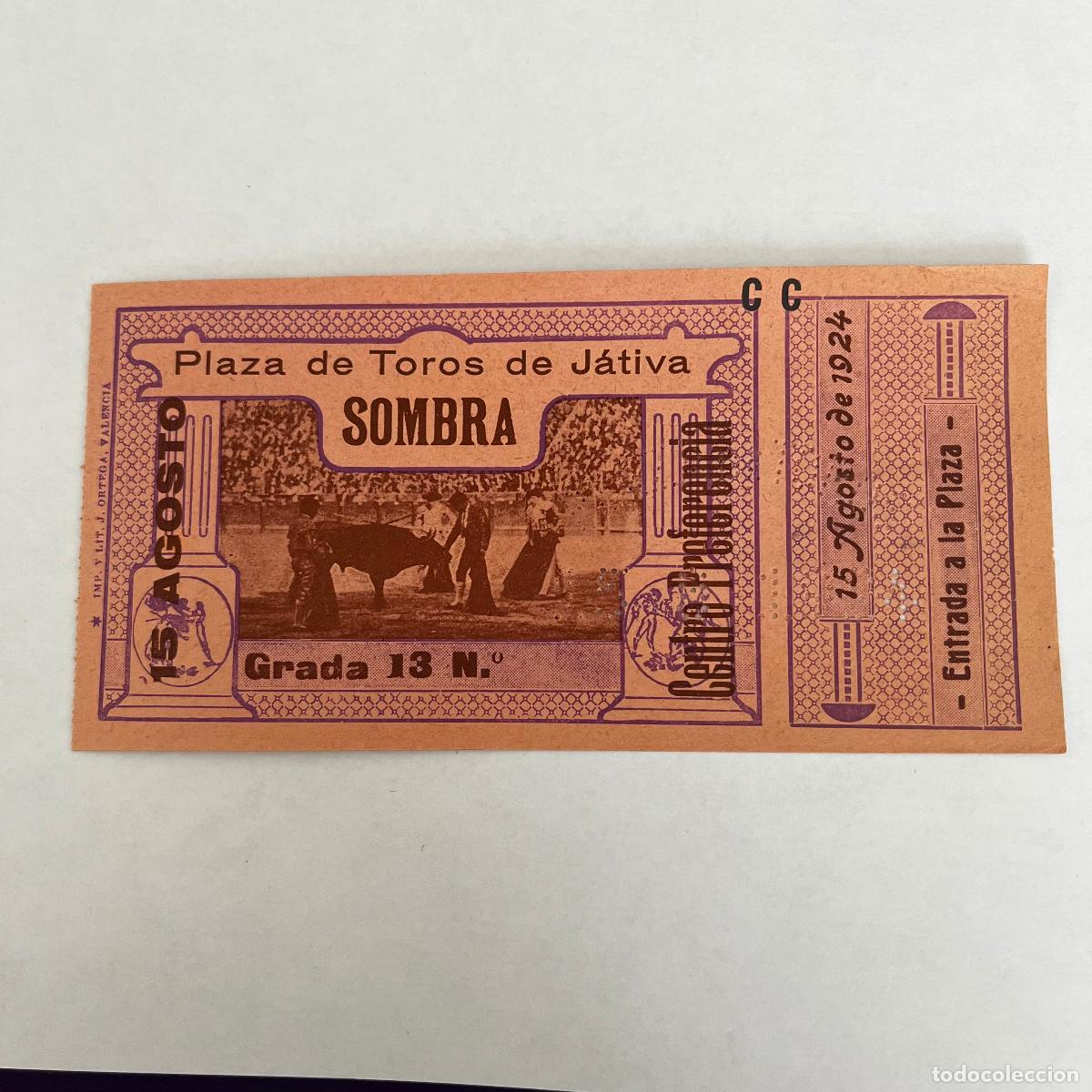 Tauromachie: ENTRADA DE TOROS. JATIVA. 1924.