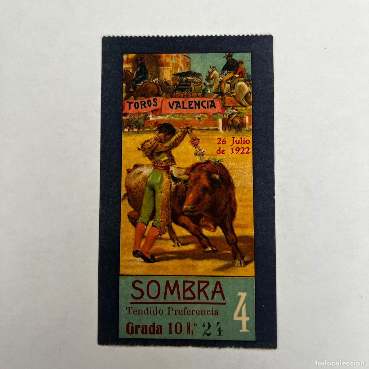 Tauromachie: ENTRADA DE TOROS. VALENCIA. 1922.