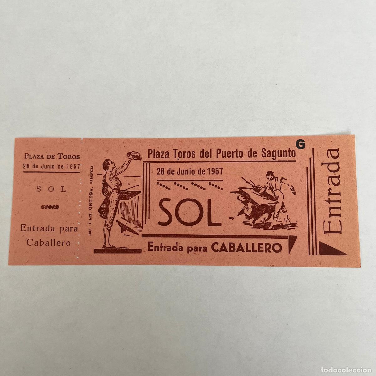 Tauromachie: ENTRADA DE TOROS. SAGUNTO. 1957.