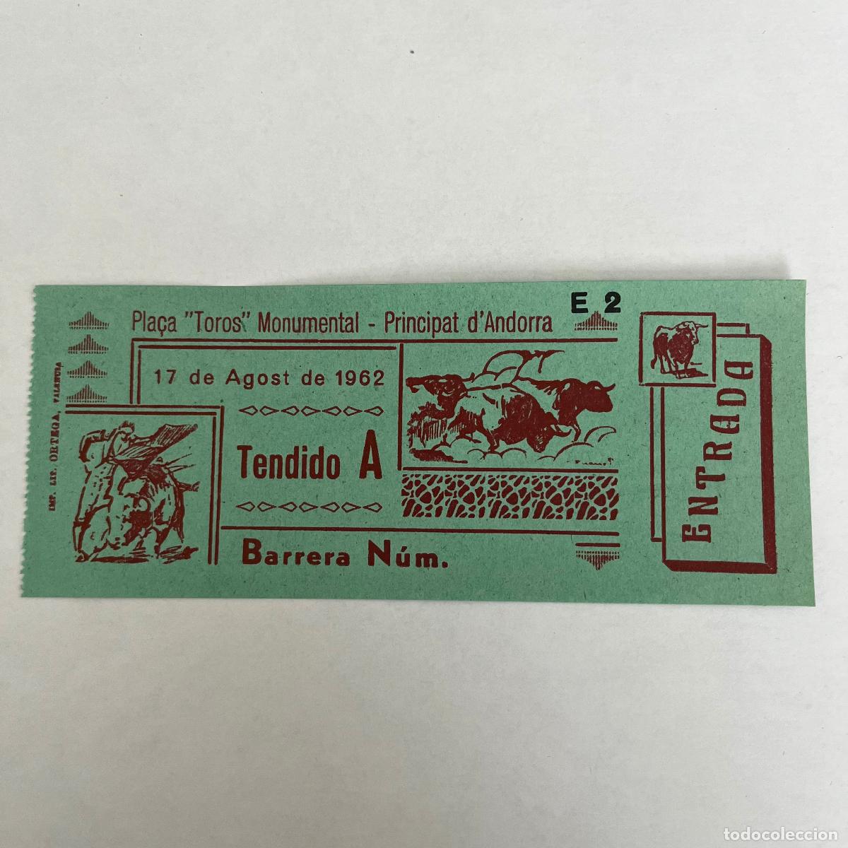 Bullfighting: ENTRADA DE TOROS. ANDORRA. 1962.