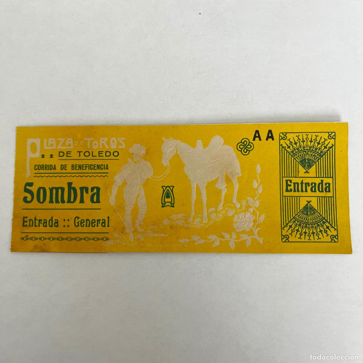 Bullfighting: ENTRADA DE TOROS. TOLEDO. A&Ntilde;OS 20.