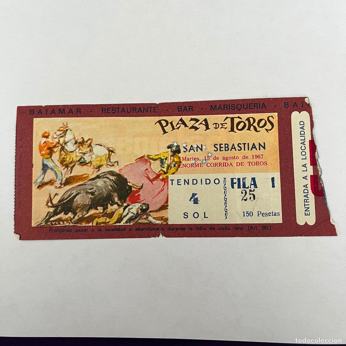 Stierkampf: ENTRADA DE TOROS. SAN SEBASTIAN. 1967.
