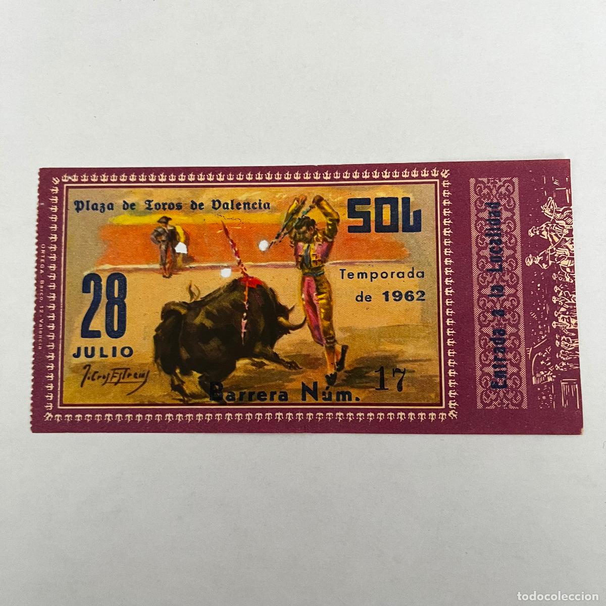 Stierkampf: ENTRADA DE TOROS. VALENCIA. 1962.