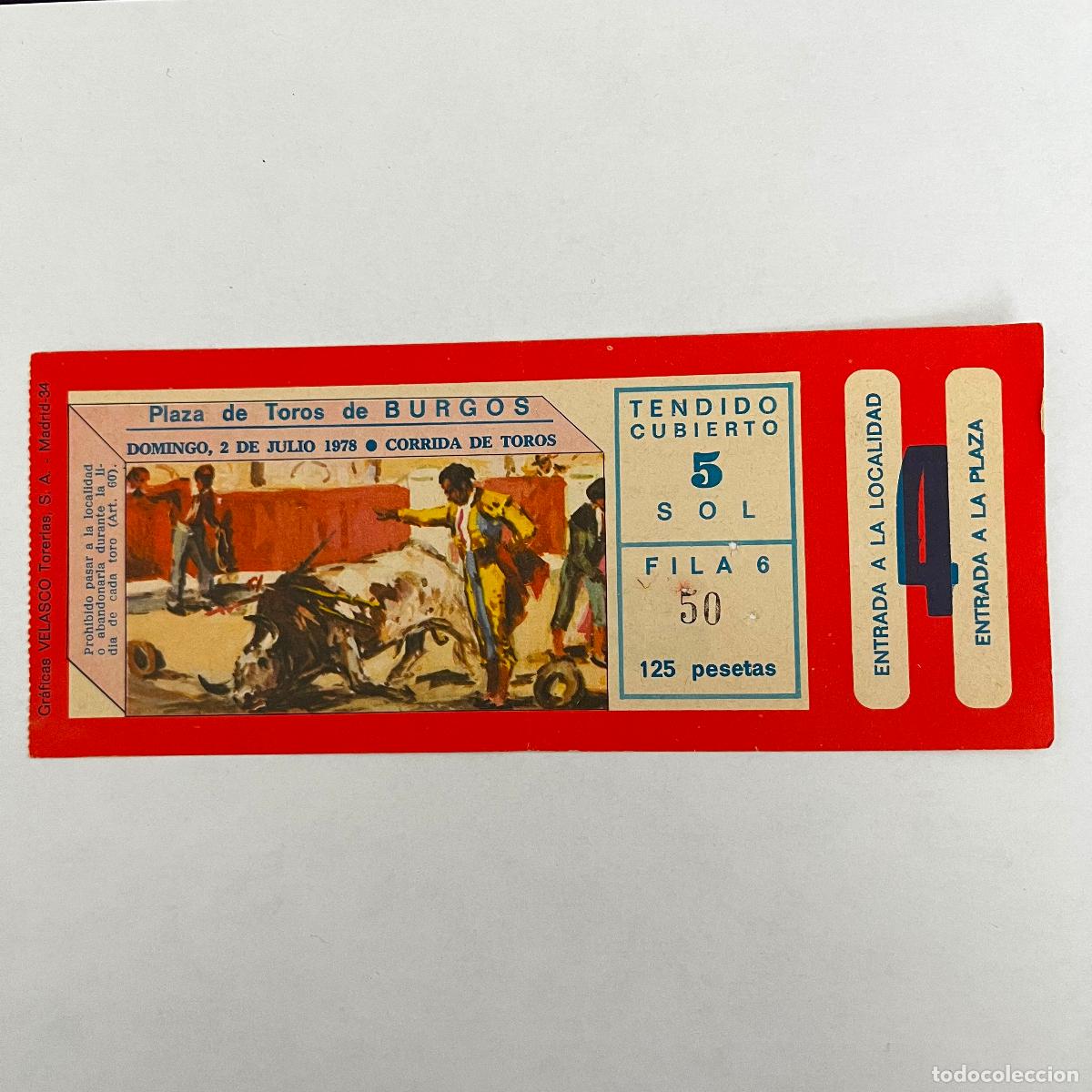 Stierkampf: ENTRADA DE TOROS. BURGOS. 1978.