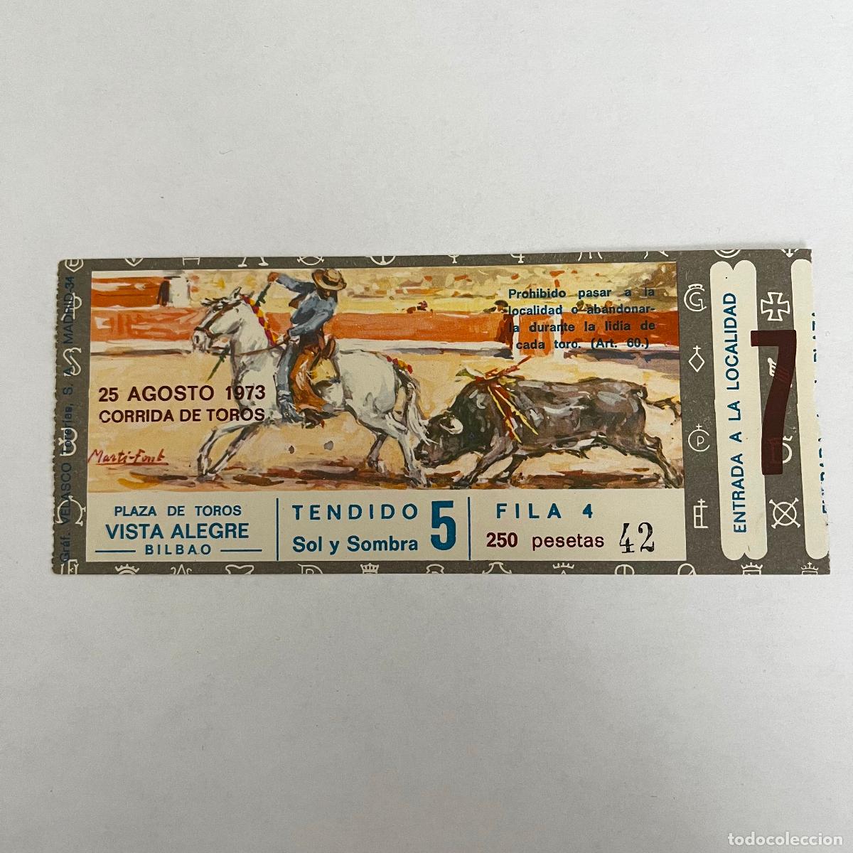 Stierkampf: ENTRADA DE TOROS. VISTA ALEGRE. BILBAO. 1973