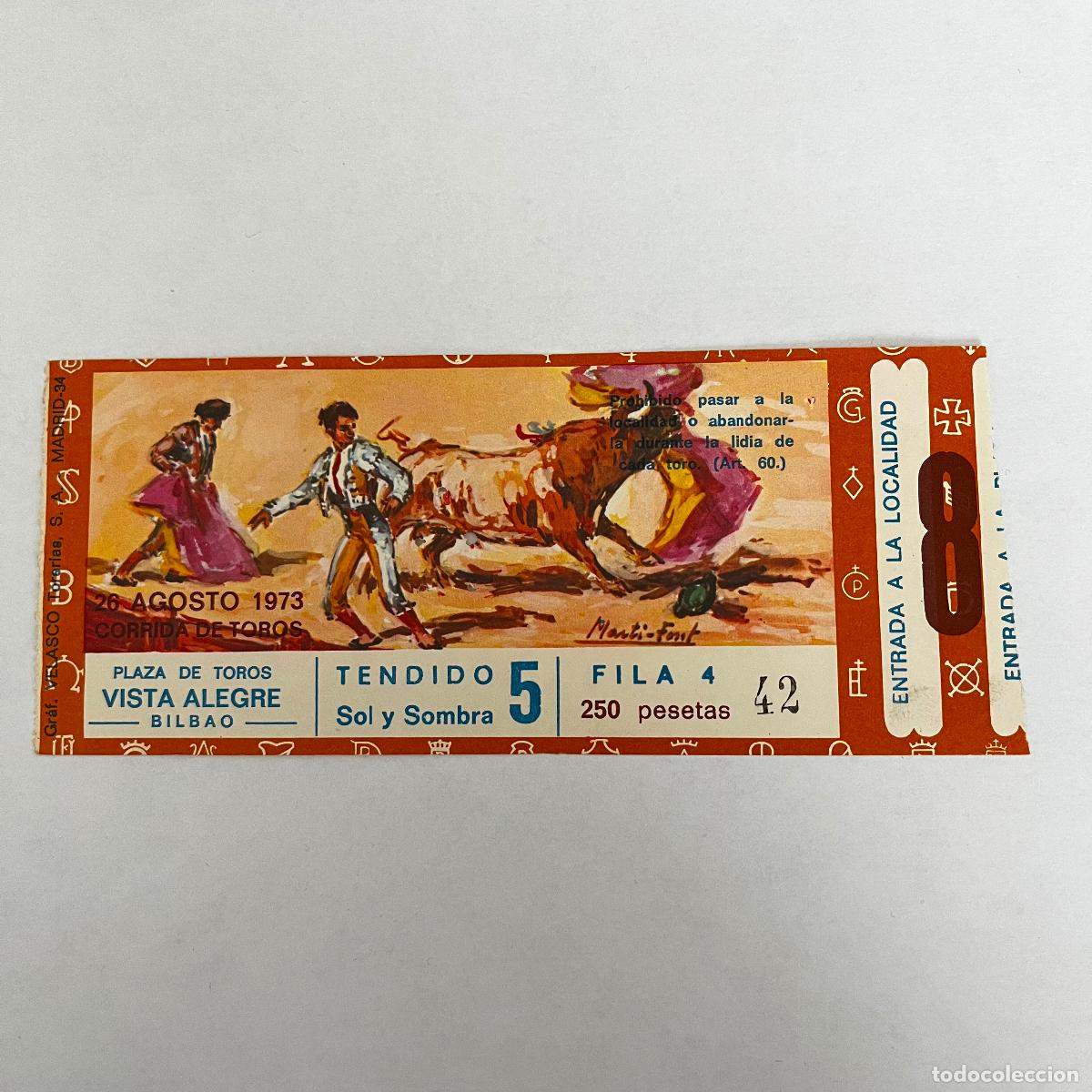 Stierkampf: ENTRADA DE TOROS. VISTA ALEGRE. BILBAO. 1973