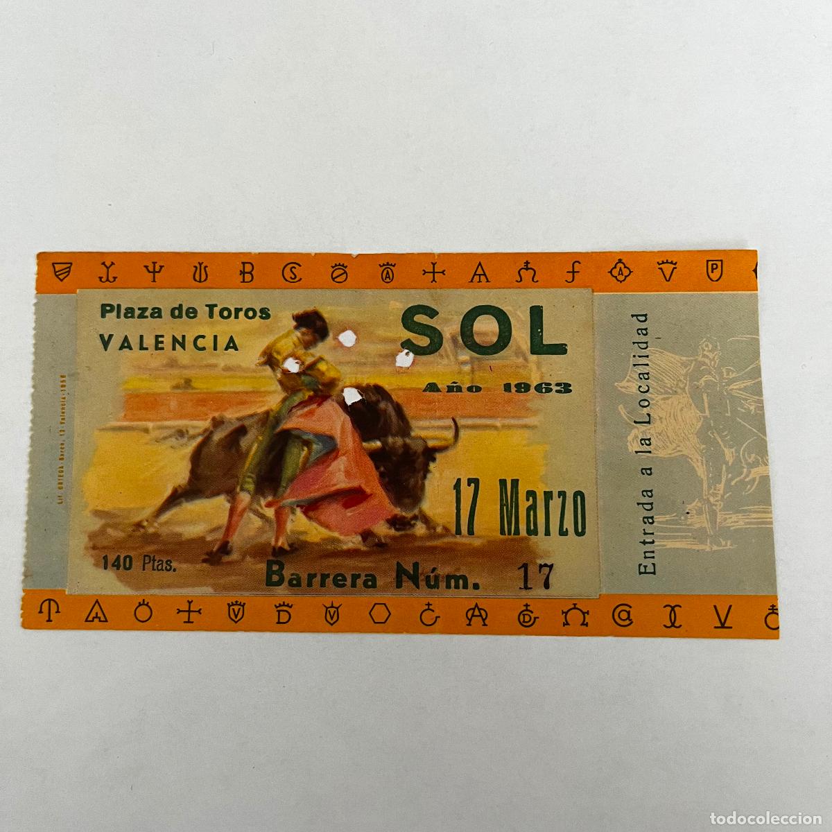 Stierkampf: ENTRADA DE TOROS. VALENCIA. 1963.