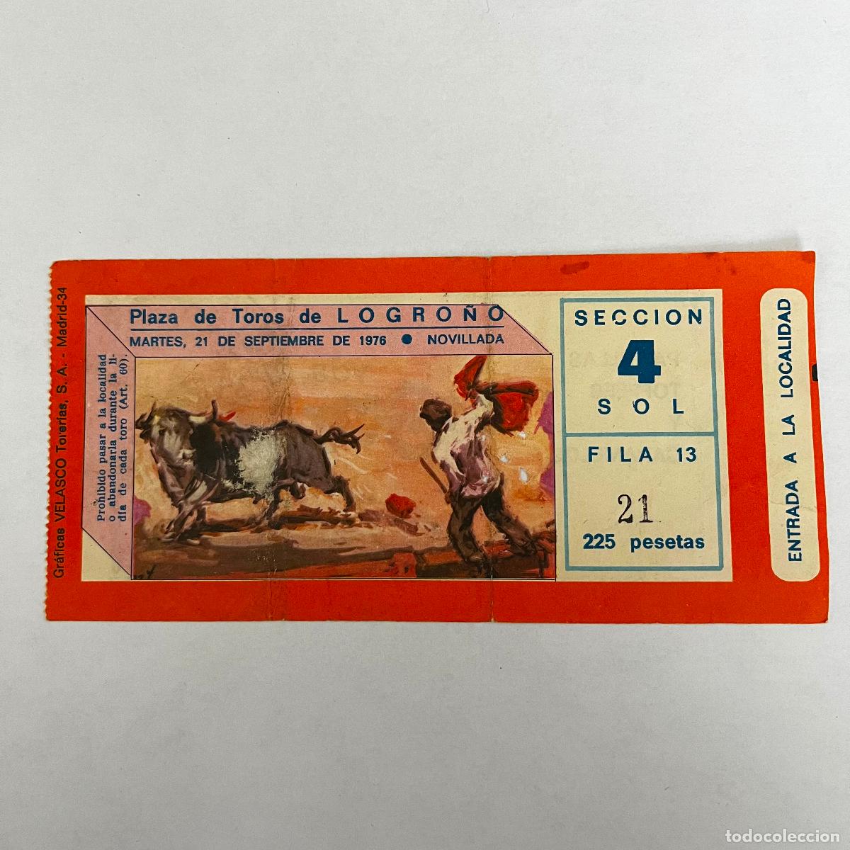 Stierkampf: ENTRADA DE TOROS. LOGRO&Ntilde;O. 1976.