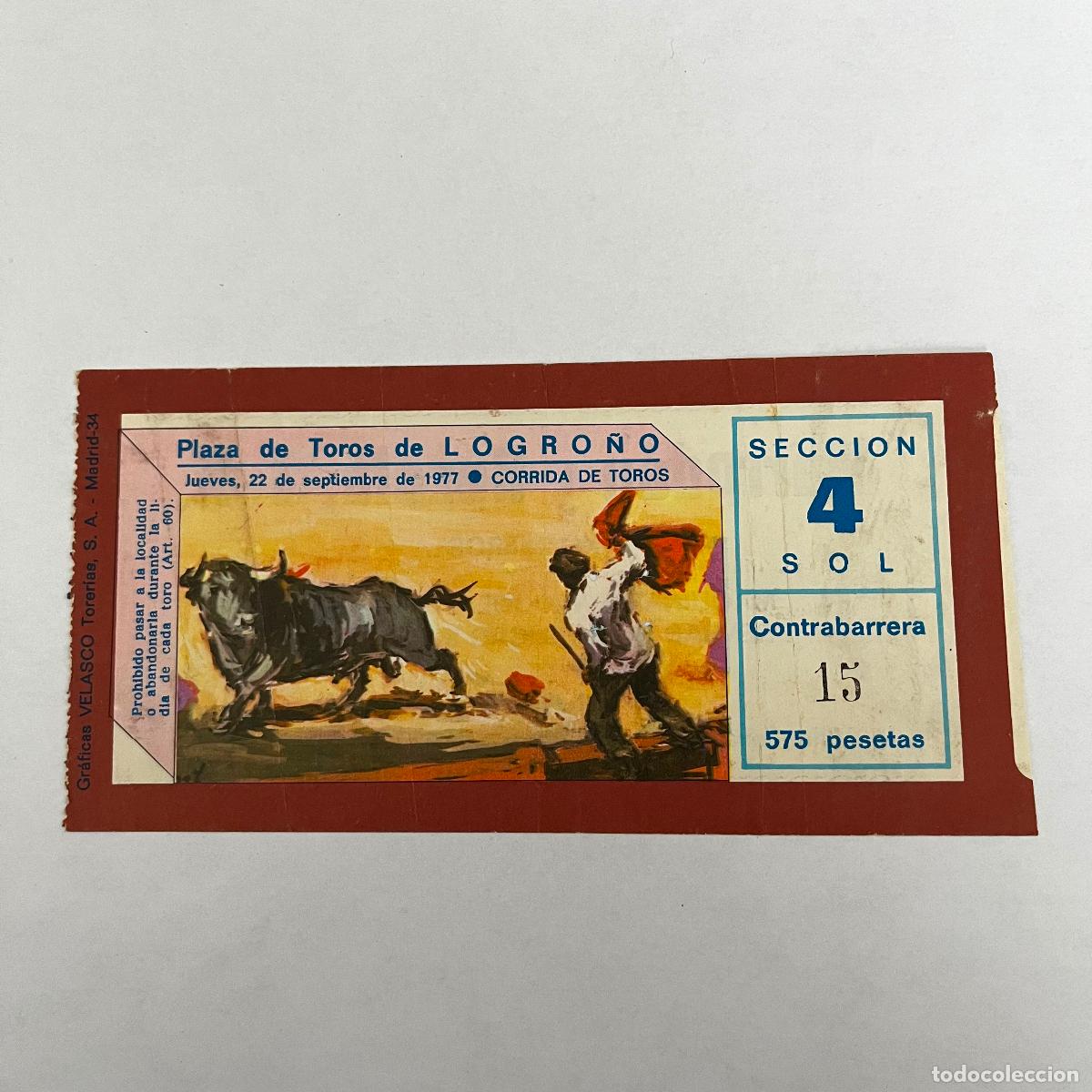 Stierkampf: ENTRADA DE TOROS. LOGRO&Ntilde;O. 1977.