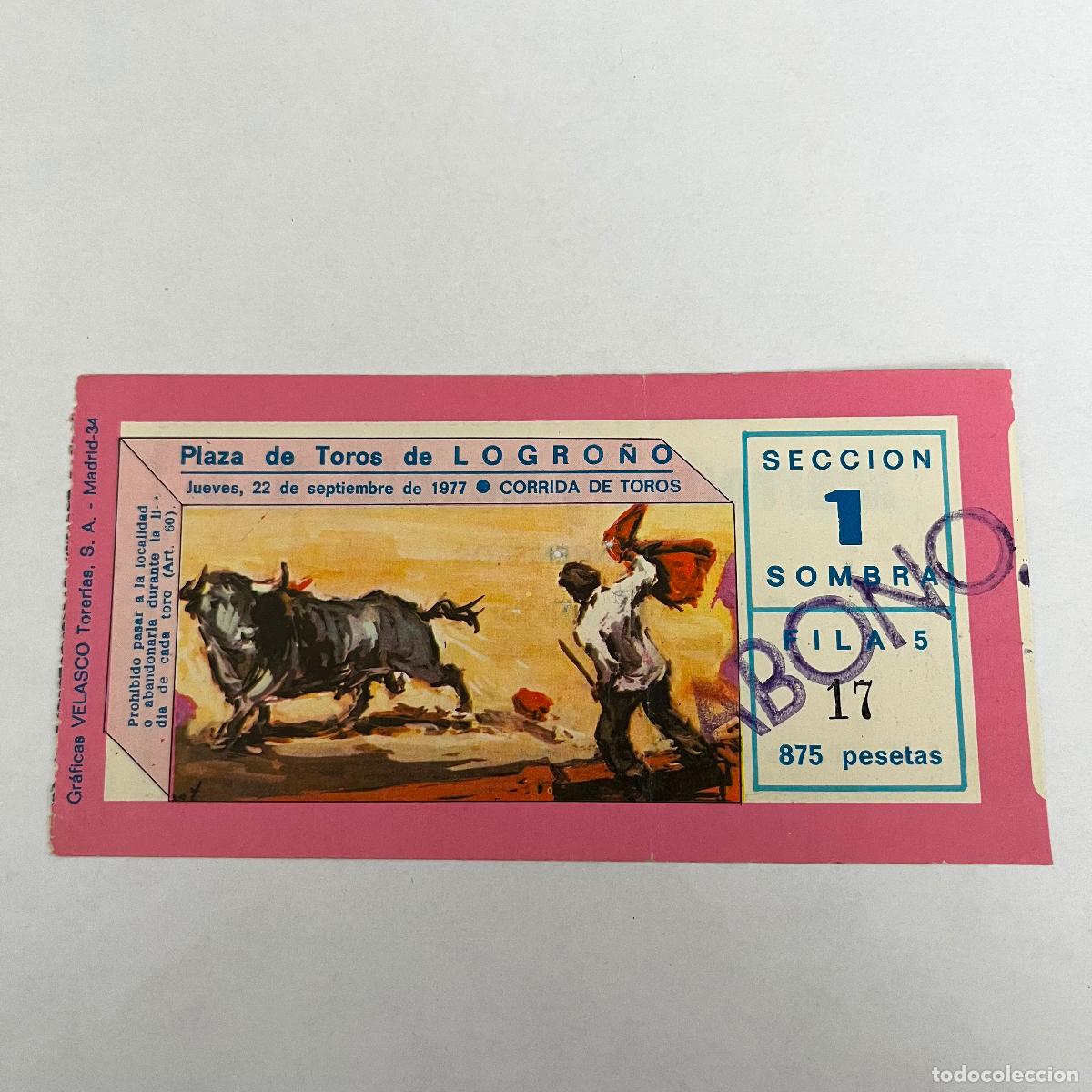 Stierkampf: ENTRADA DE TOROS. LOGRO&Ntilde;O. 1977.