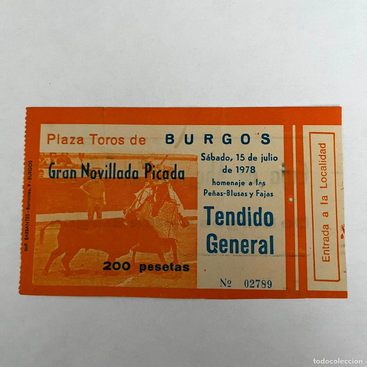 Stierkampf: ENTRADA DE TOROS. BURGOS. 1978.