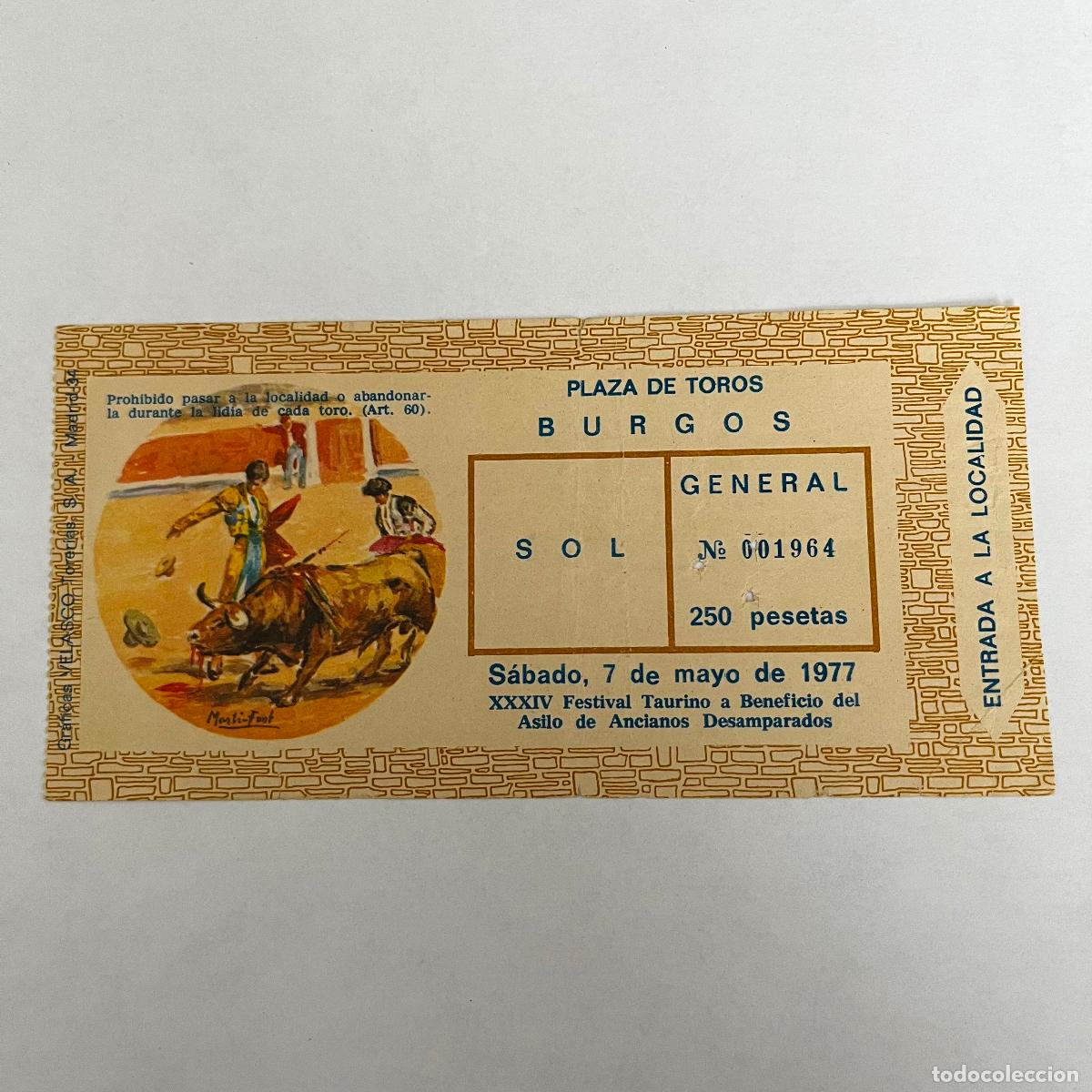 Stierkampf: ENTRADA DE TOROS. BURGOS. 1977.
