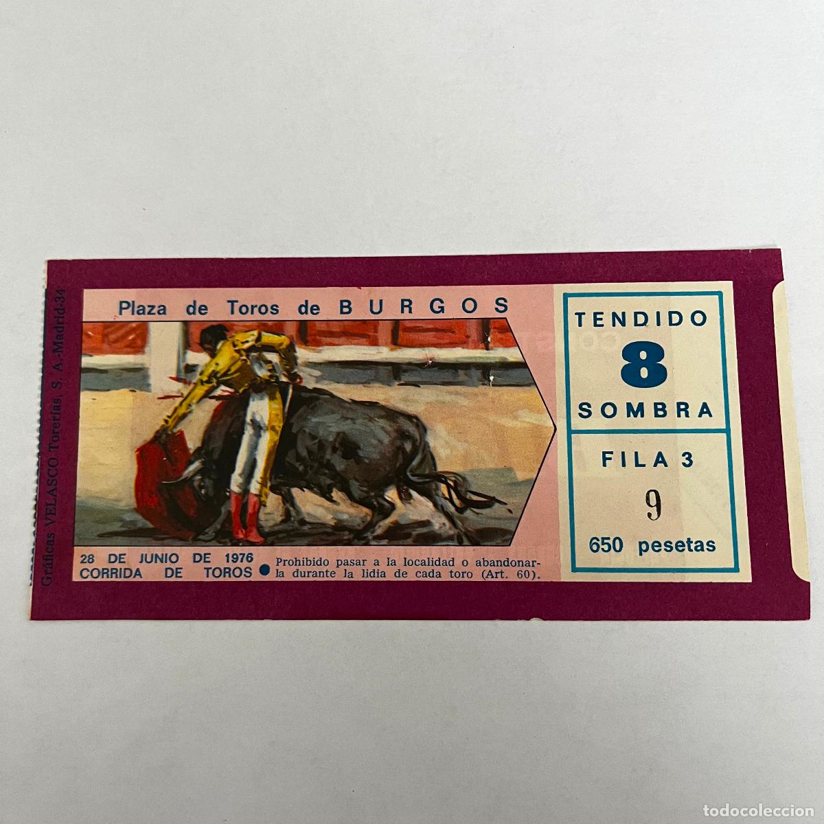 Stierkampf: ENTRADA DE TOROS. BURGOS. 1976.