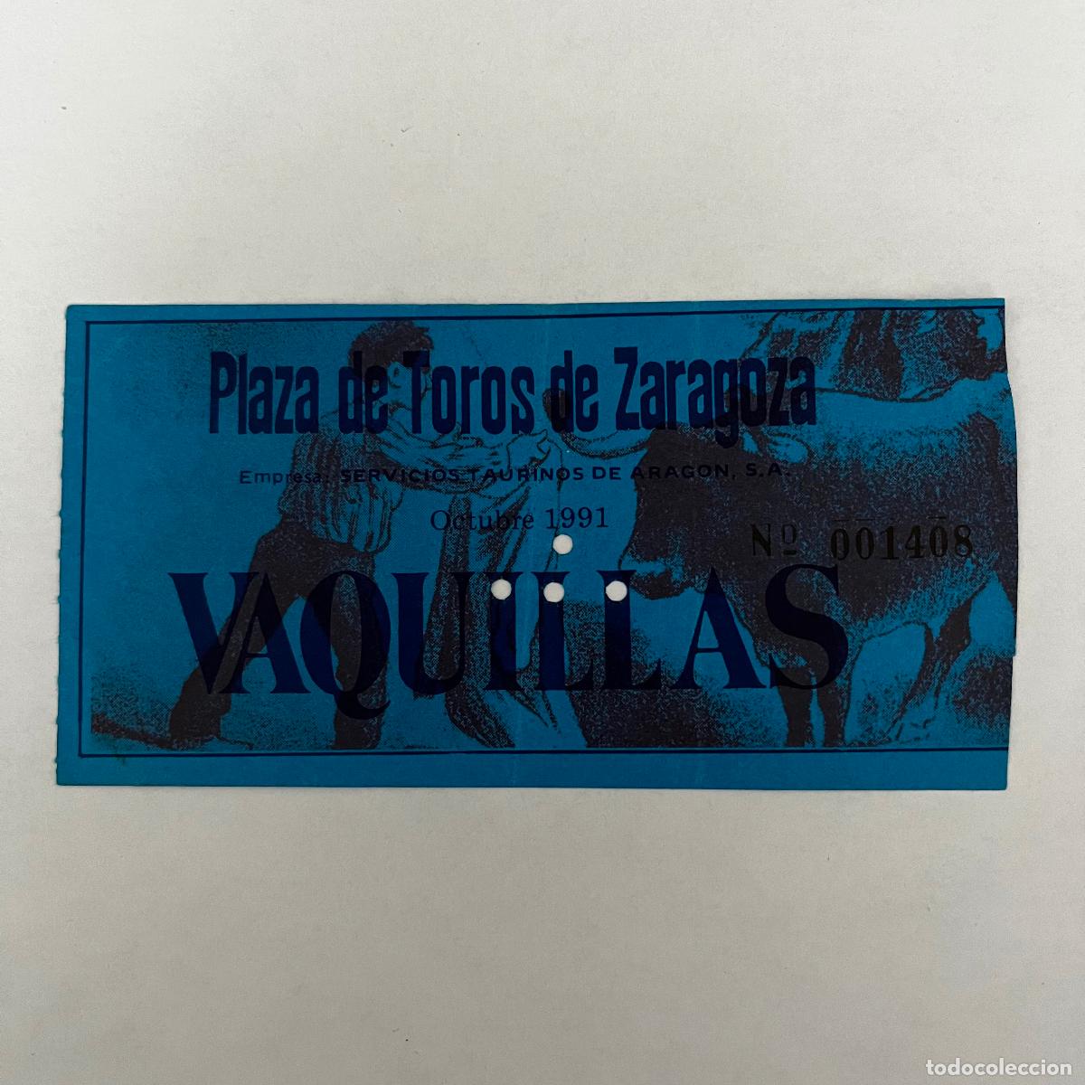 Stierkampf: ENTRADA DE TOROS. ZARAGOZA. 1991.