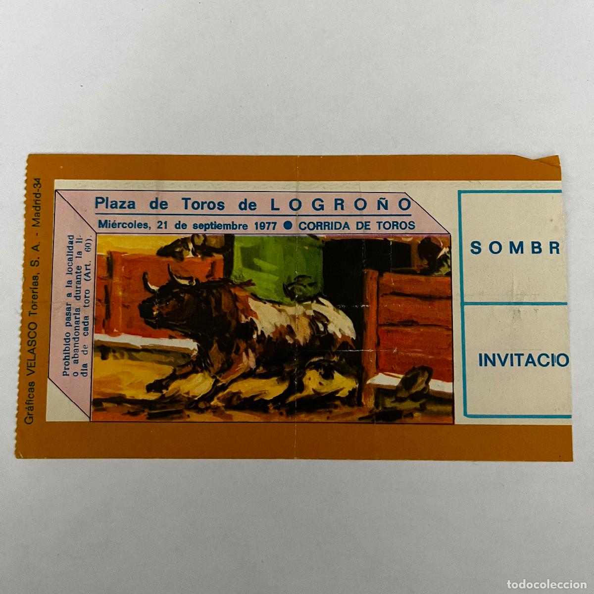 Tauromachia: ENTRADA DE TOROS. LOGRO&Ntilde;O. 1977.