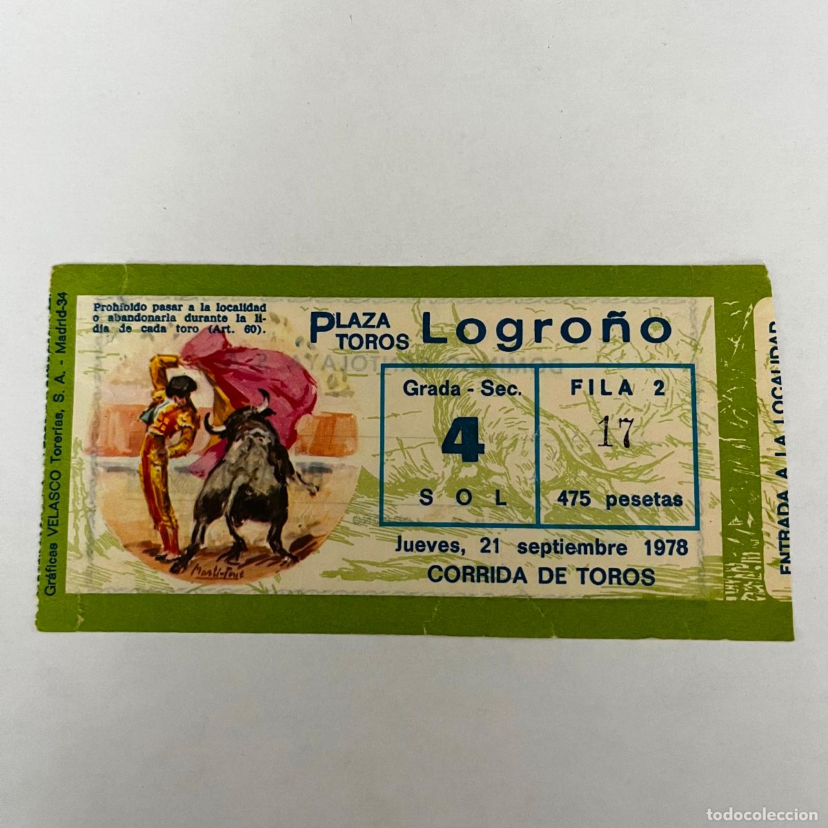 Tauromachia: ENTRADA DE TOROS. LOGRO&Ntilde;O. 1978.