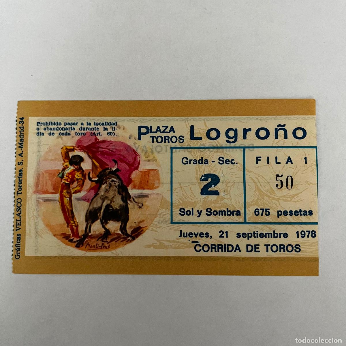 Tauromachia: ENTRADA DE TOROS. LOGRO&Ntilde;O. 1978.