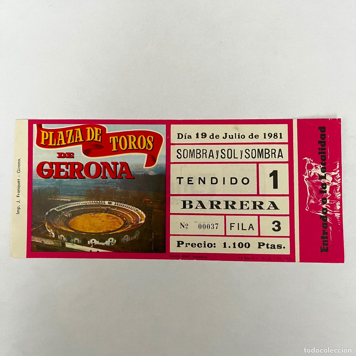 Tauromachia: ENTRADA DE TOROS. GERONA. 1981.