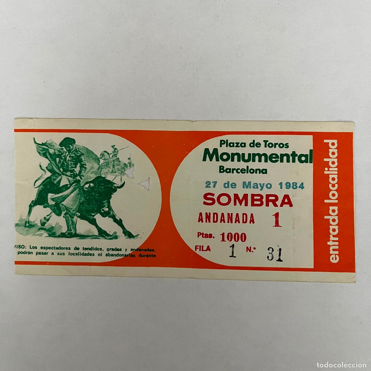 Tauromachia: ENTRADA DE TOROS. BARCELONA. 1984.