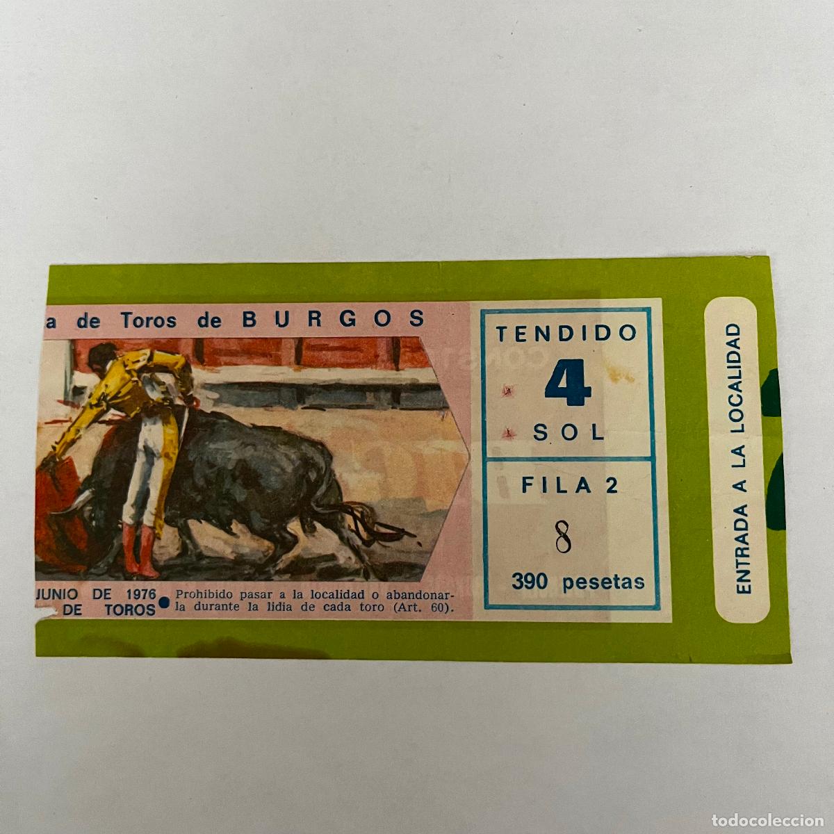 Tauromachia: ENTRADA DE TOROS. BURGOS. 1976.