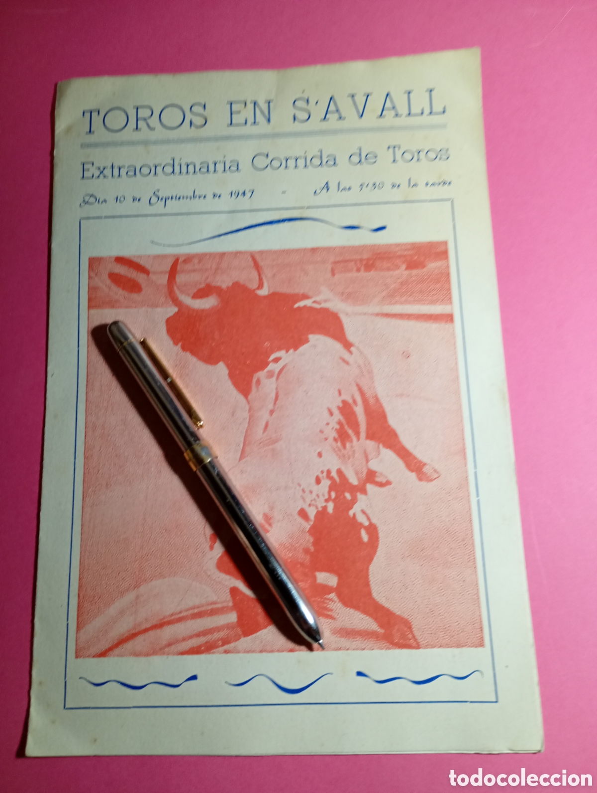 Tauromaquia: SA VALL MALLORCA 1947 CORRIDA DE TOROS A. DOMECQ J. BELMONTE P. GANDARIAS J. VILLALONGA C. KLEINWORT