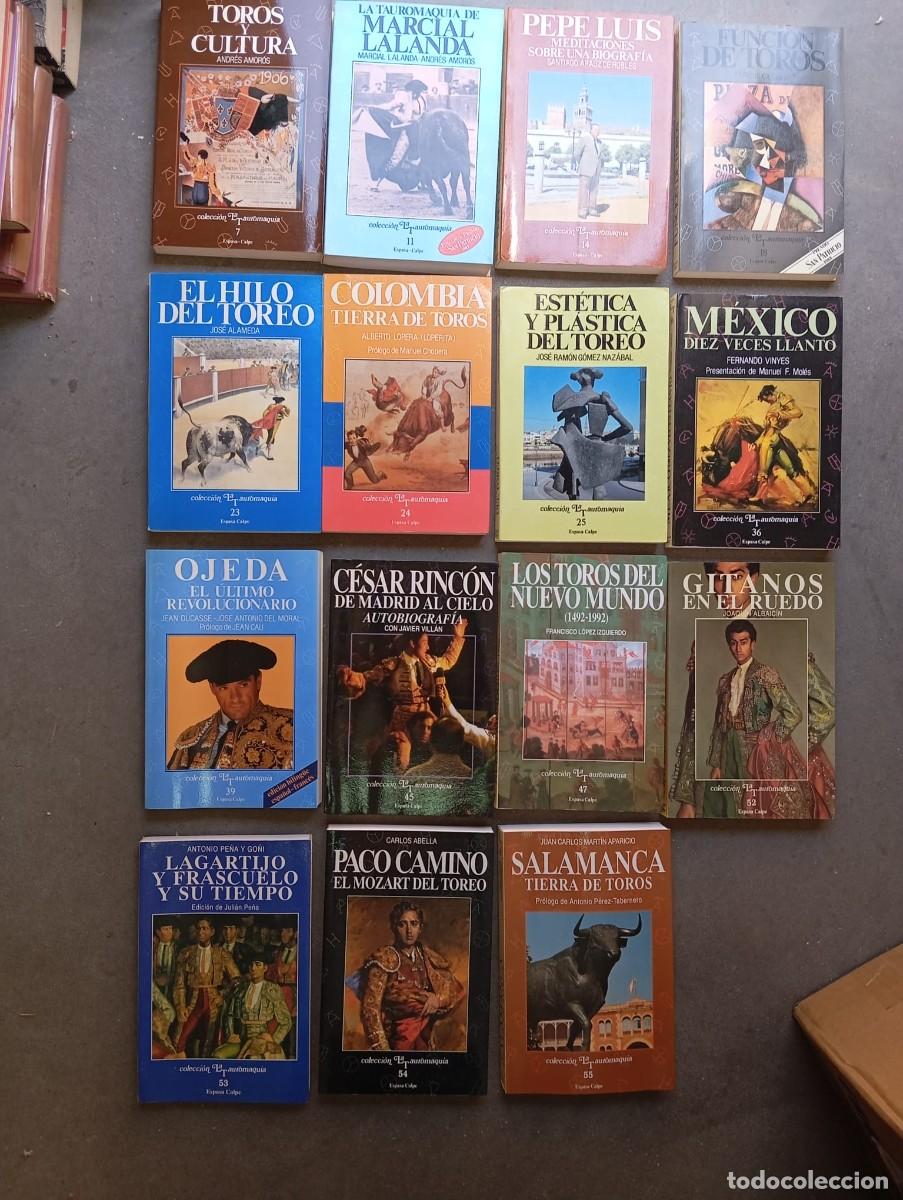 Tauromaquia: LOTE 15 LIBROS DE COLECCI&Oacute;N LA TAUROMAQUIA- Espasa Calpe ,1991