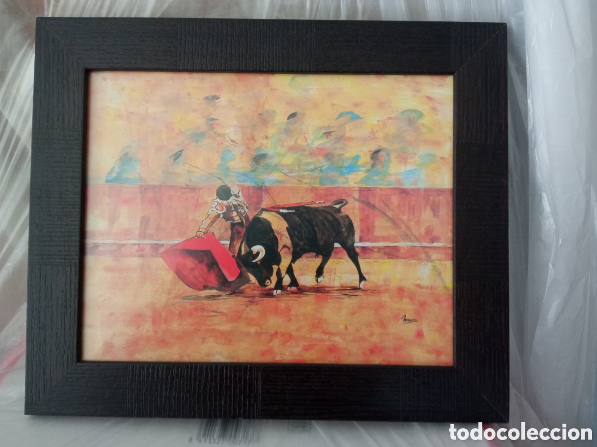Tauromaquia: Cuadro Taurino, l&aacute;mina litograf&iacute;ca, mide27x21 cm