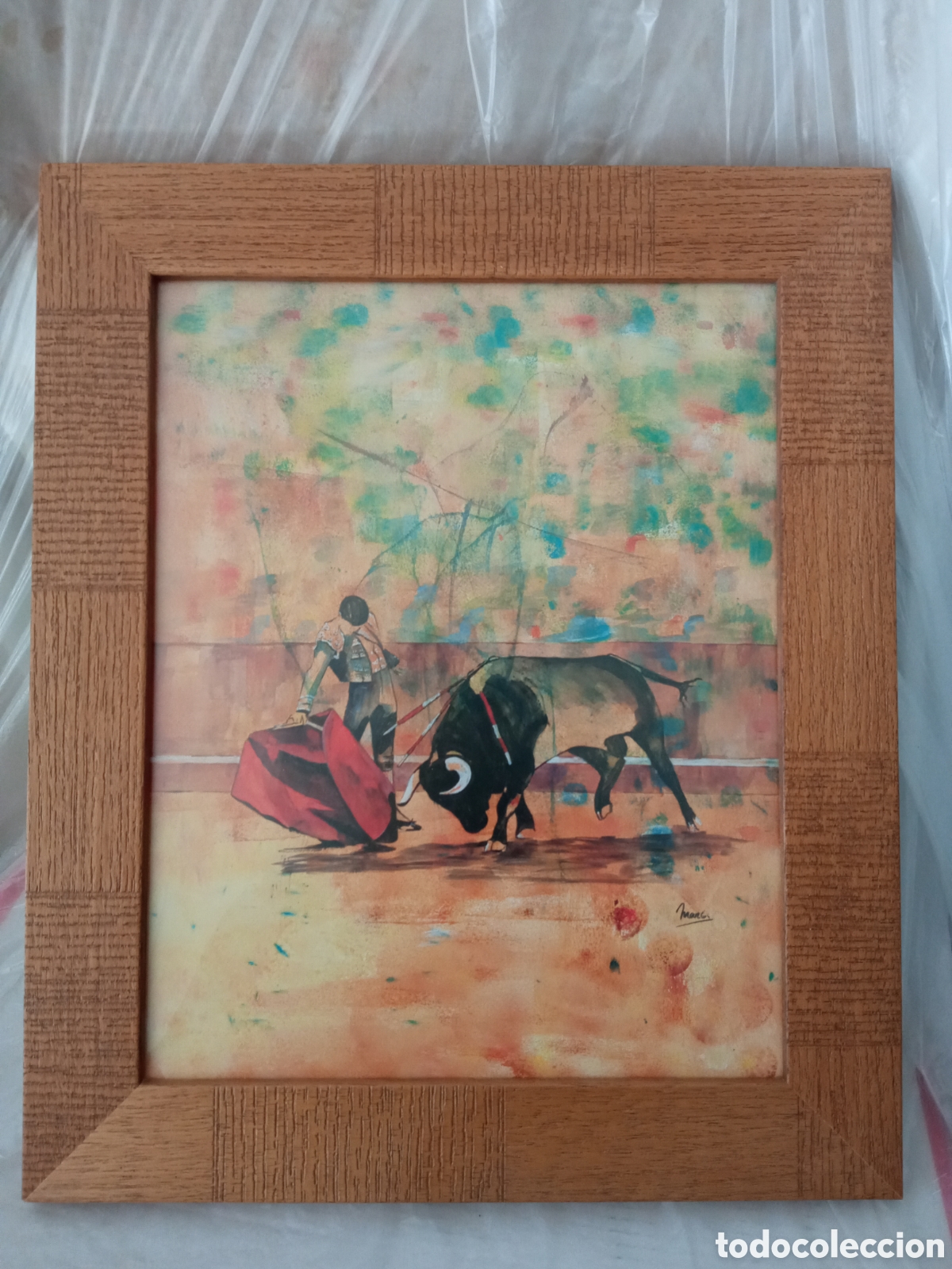 Tauromaquia: Cuadro Taurino, l&aacute;mina litograf&iacute;ca, mide 37x31 cm